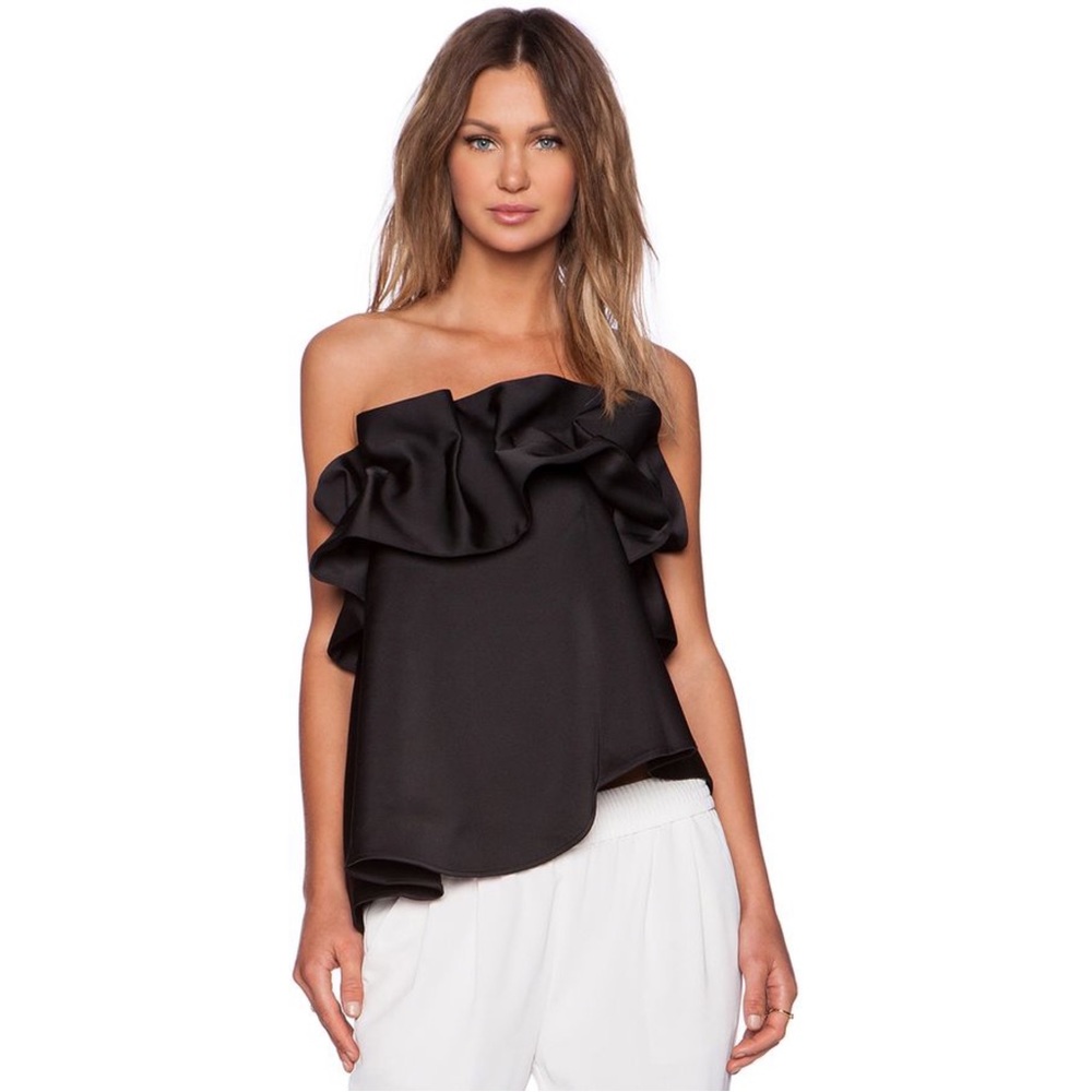 C/MEO Collective | Serendipity Strapless Top Black | Size Small